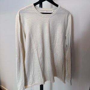 Men's Billy Reid Long Sleeve Tee Cream
